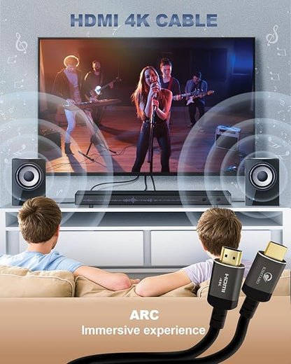 25 ft HDMI Cable 4K, High Speed Long HDMI Cables Support 4K 30Hz 2K 1080p 3D ARC - Image 5