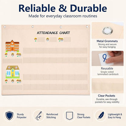 Spiareal Attendance Pocket Chart - Image 5