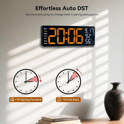 Digital Wall Clock Large Display, 17.3" Digital Clock - Image 6