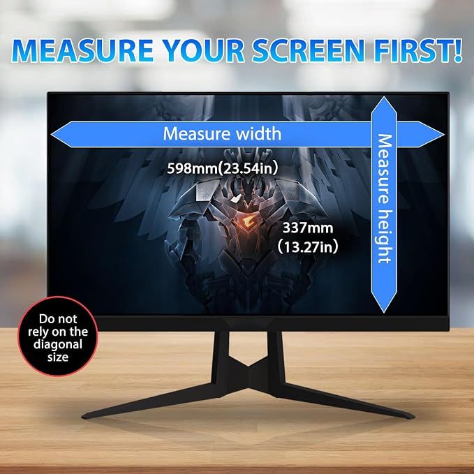 Magnetic Computer Privacy Screen, 27 Inch Removable Hanging Shield - Image 6