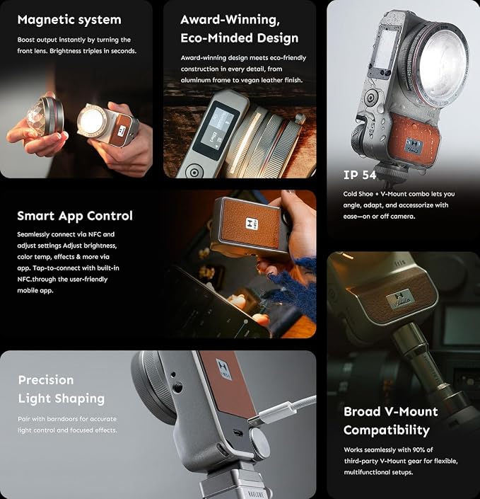 Harlowe Iris Content Creator Lighting Kit Portable 5W Bi-Color Camera Light - Image 9