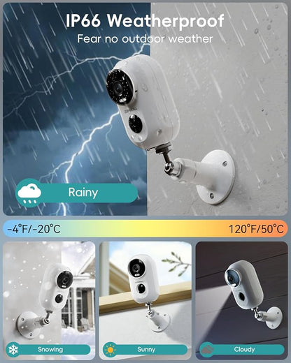 ZUMIMALL Solar Security Cameras Wireless Outdoor, Solar Camera Outdoor Wireless - Image 5