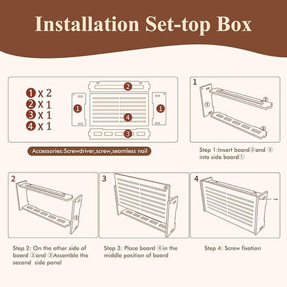 Router Shelf Wall Mount WiFi Router Box Hider Modem Cover - Image 4