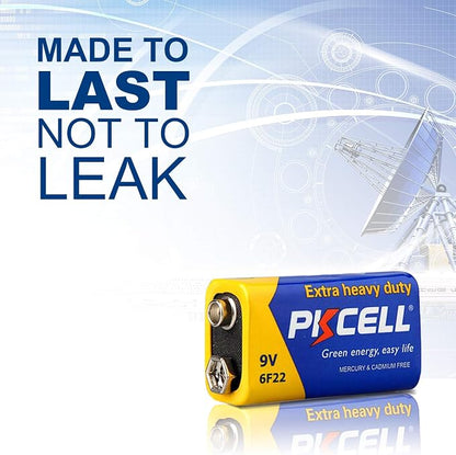 PKCELL 9V Batteries, 100 Pack 9 Volt Batteries Carbon Zinc, 9V Battery - Image 3