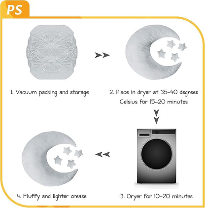IGMaryBox Baby Moon Star Pillow Infant Posing Pillow Newborn Photography Prop - Image 2