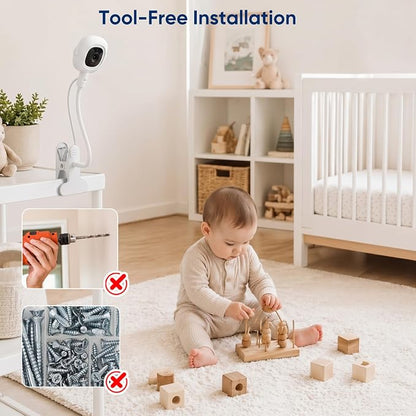 Baby Monitor Stand for Nanit Pro/Plus, Flexible Gooseneck Clip Mount - Image 7