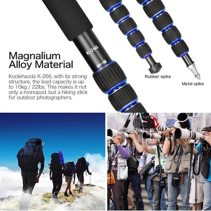 Koolehaoda 6-Section Monopod Compact Portable Photography Aluminum Alloy Unipod - Image 5