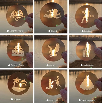 20Pcs Unique Round Gobos Kit for Optical Snoot, 66mm/2.6in Metal Plate Patterns - Image 2