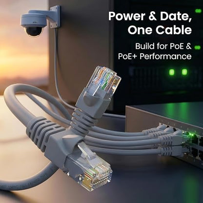 GEARit Cat 6 Ethernet Patch Cables 3 ft Gray, CAT6 High Speed 24AWG 10Gbps RJ45 - Image 7