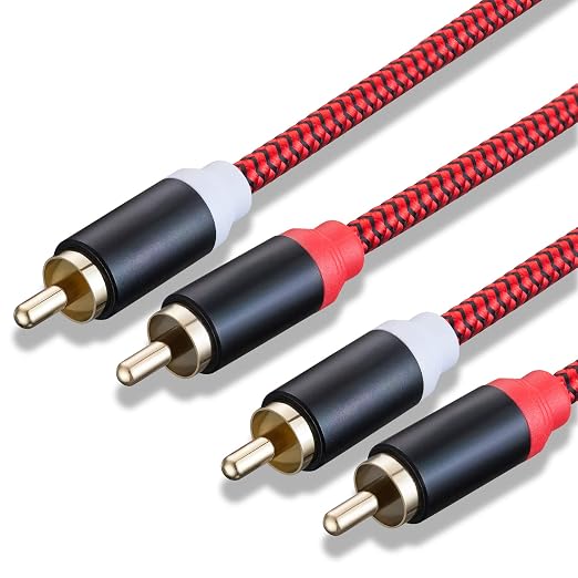 RCA Cable 12Ft, 2Rca Male to 2-Rca Male Audio Stereo Subwoofer Cable - Image 2