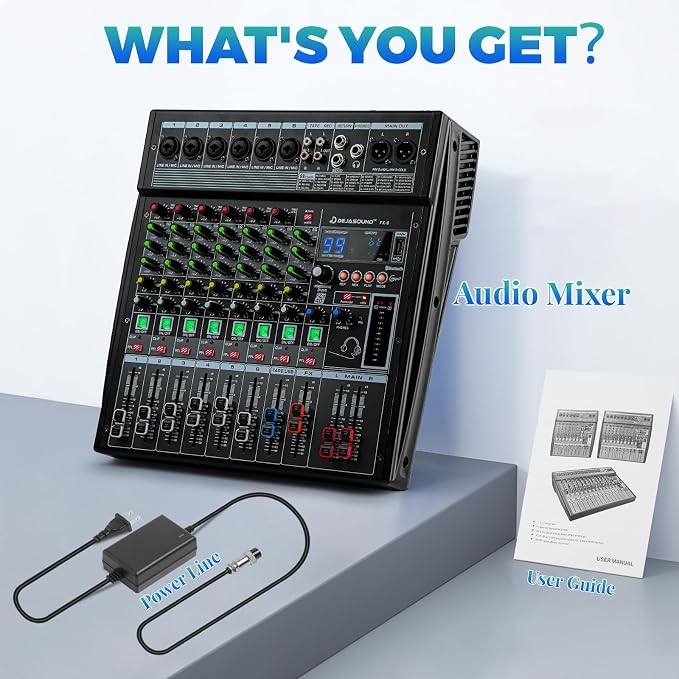 6-Channel Professional Audio Mixer, FX-6usb Mixing Console - Image 5