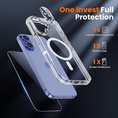toushion 3 in 1 for iPhone 16 Case Clear - Image 3