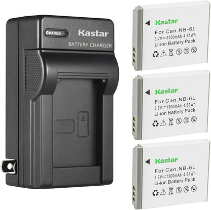Kastar 3-Pack Battery and AC Wall Charger Replacement by Kastar