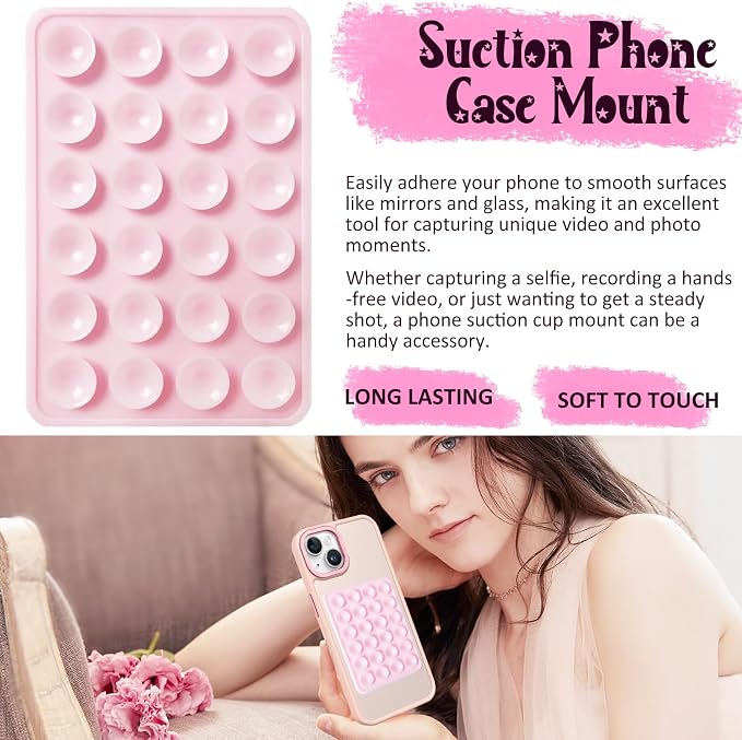 Silicone Suction Phone Case Mount 3 Pack, Silicon Adhesive Suction Cup Phone - Image 2