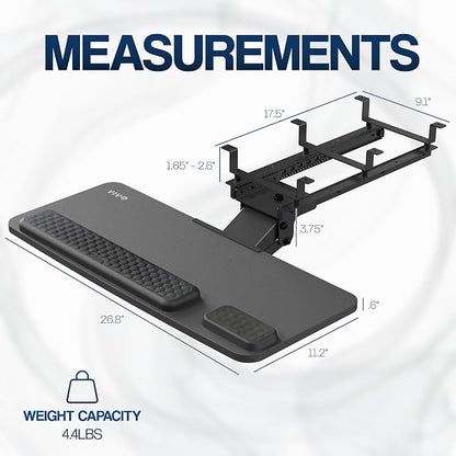 VIVO Premium Adjustable Computer Keyboard and Mouse Platform Tray, Ergonomic - Image 5