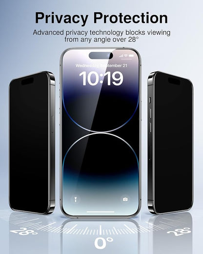 SMARTDEVIL 2 Pack for iPhone 14 Pro Max Privacy Screen Protector, Military - Image 3