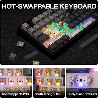 EPOMAKER TH108 Full Size Mechanical Keyboard, Wireless Gaming Keyboard - Image 7