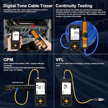 Rechargeable Digital Tone Cable Tester, WANLUTECH Tone Generator - Image 3