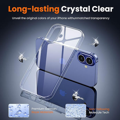 toushion 3 in 1 for iPhone 16 Plus Case Transparent | Screen Protector *1 & - Image 5