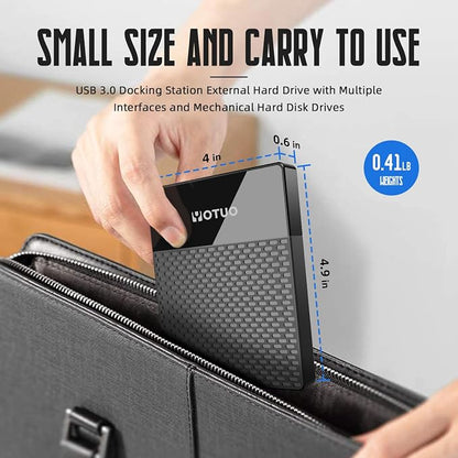 Portable 500GB Docking Station External Hard Drive, USB 3.0, SD/TF Card - Image 6