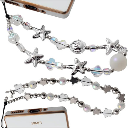CMVFYL Beaded Camera Wrist Strap, Cute Phone Charms Strap, Pearl Bracelet Wrist by CMVFYL