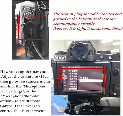 RC301-3.5mm for Fuji GFX100II/GFX100 RF xs10 XT50 Cable Shutter Release Cable - Image 4