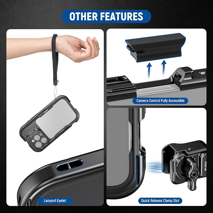 NEEWER 16 Pro Cage with Two Quick Release Side Handles, Phone Video Rig Kit - Image 6