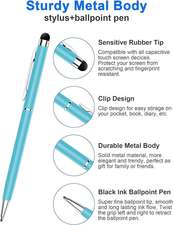 24 Pack Stylus Pens for Touch Screens innhom Stylus Pen for ipad iPhone Tablets - Image 5