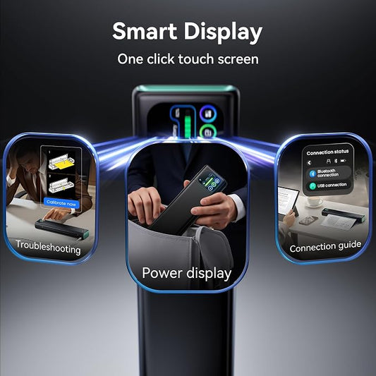 Phomemo Portable Printer with Touchscreen, Upgraded M08D Bluetooth Wireless - Image 2