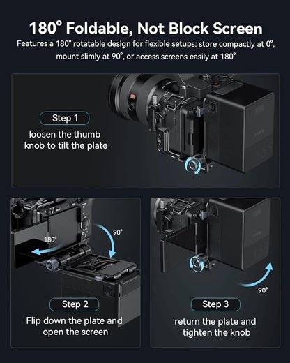SMALLRIG Foldable V Mount Battery Plate w/QR Plate - Image 4