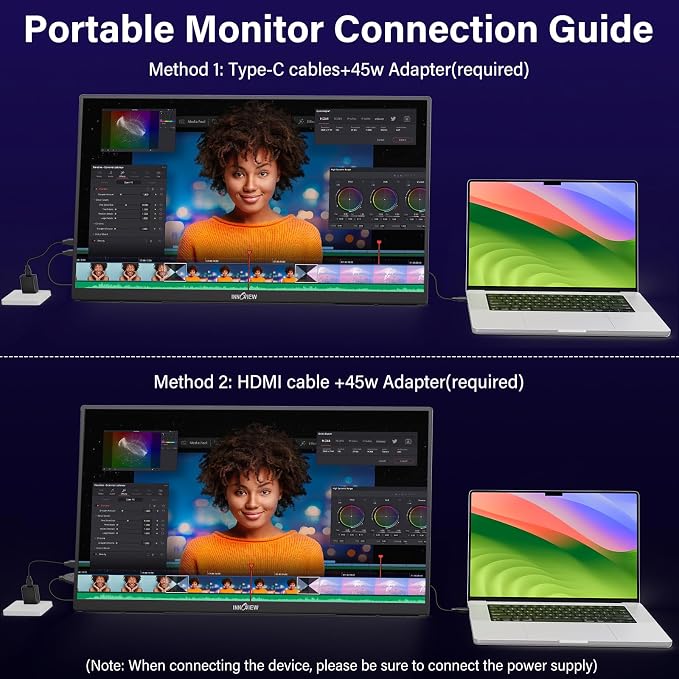 2K 180Hz Portable Gaming Monitor, 23.8" 2560x1440 QHD Fast IPS ∆E<2 100% sRGB - Image 3