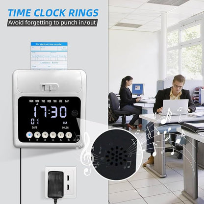 TooCust Time Clock Bundle for Small Business, Passcode Time Clock Punch Machine - Image 6