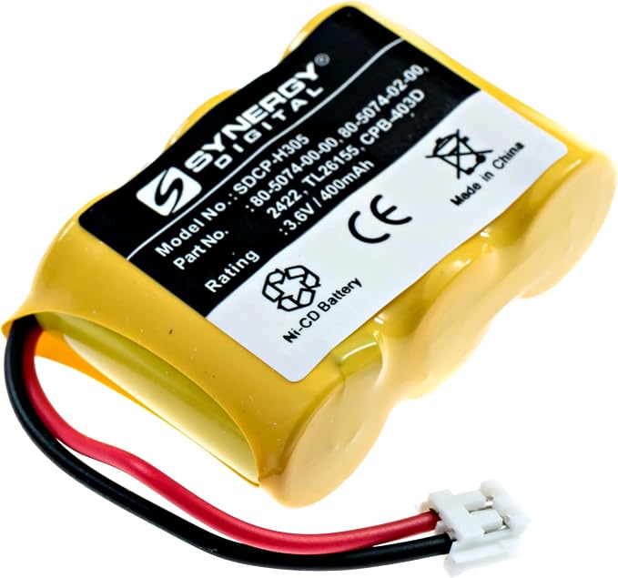 Synergy Digital Cordless Phone Battery, Compatible by Synergy+Digital