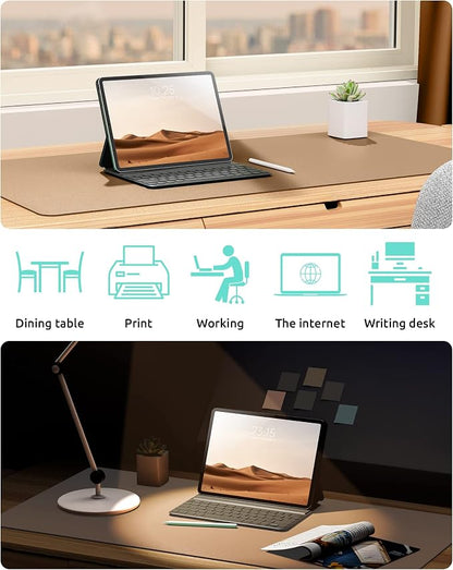 YSAGi Leather Desk Pad Protector, Office Mat, Large Mouse Pad, Non-Slip PU - Image 6