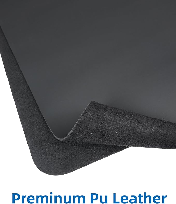 Leather Desk Pad Blotter, Mouse Pad, Office Desk Mat, Non-Slip PU Leather Desk - Image 2