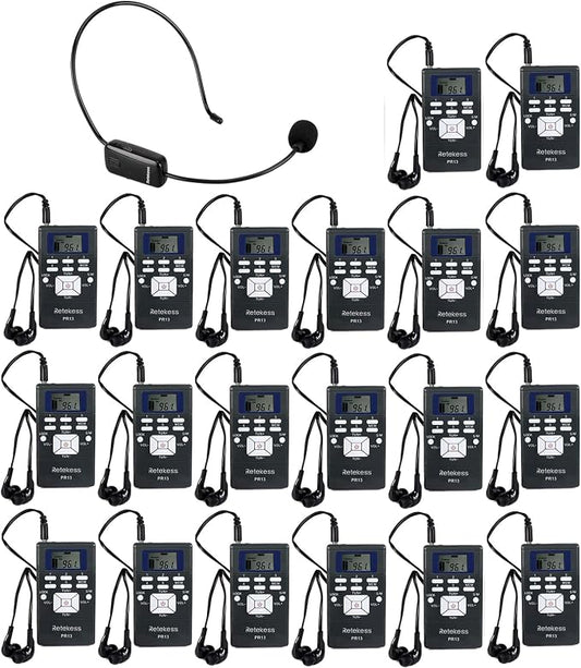 Retekess TR503 Tour Tuide Speaker and Headset, Whisper Audio System, by Retekess