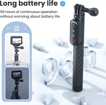 Remote Control Selfie Stick Rechargeable Waterproof 100CM Stretchable Compatible - Image 4