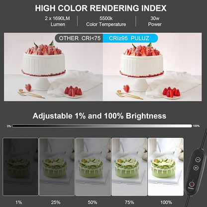 PULUZ Light Box 24x24in, Portable Photo Studio Light Box - Image 3