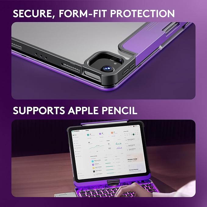 GUSGU Transparent Case with Wireless Keyboard only - Image 8