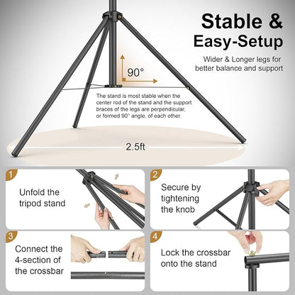 LINCO Lincostore Backdrop Support Stand Kit 10x6.5ft Adjustable Photography - Image 5