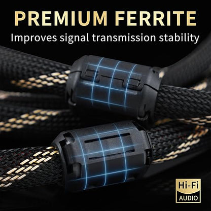 12 AWG Audiophile HiFi Speaker Audio Cable–4N OFC Core, 24K Gold-Plated Banana - Image 3