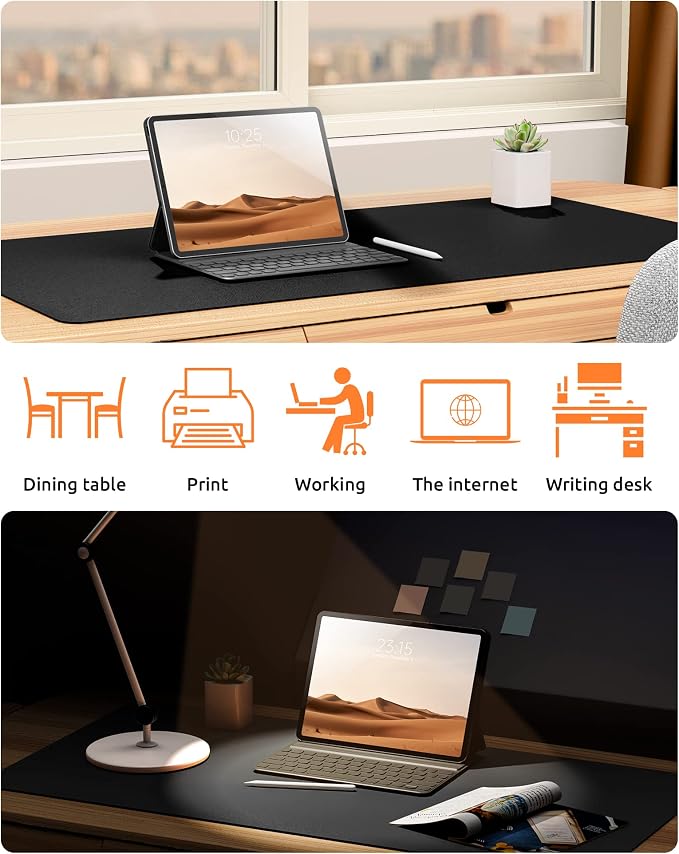 YSAGi Leather Desk Protector, Non-Slip Large Mouse Pad, Waterproof PU Laptop - Image 6