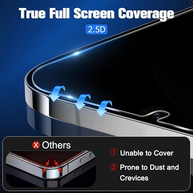 2 Pack Galaxy S26 Anti spy Privacy Screen Protector, 9H Tempered Glass - Image 4