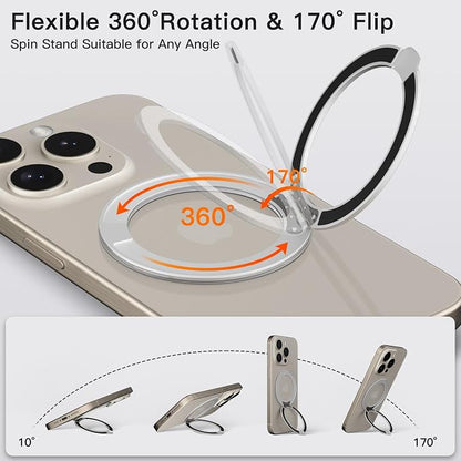 COOLQO 1Pc 360 Spin Cell Grip Ring Phone Stand Magnetic Holders - Image 3