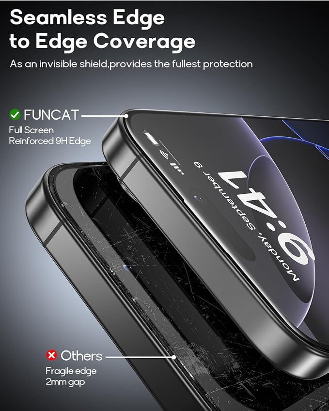 3 Pack for iPhone 12 Pro Max Tempered Glass Screen Protector:9H+ Durable - Image 8