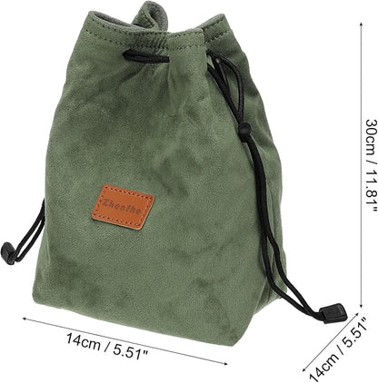Patikil XL Size Drawstring Lens Case Flannel Camera Handbag - Image 2
