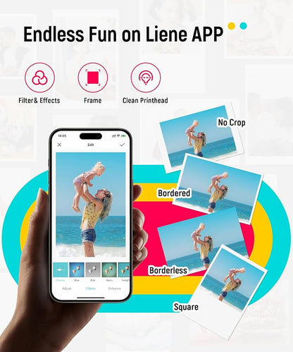 Liene Pearl K100 Photo Printer, 2x3 Mini Instant Portable Color Mono Picture - Image 8
