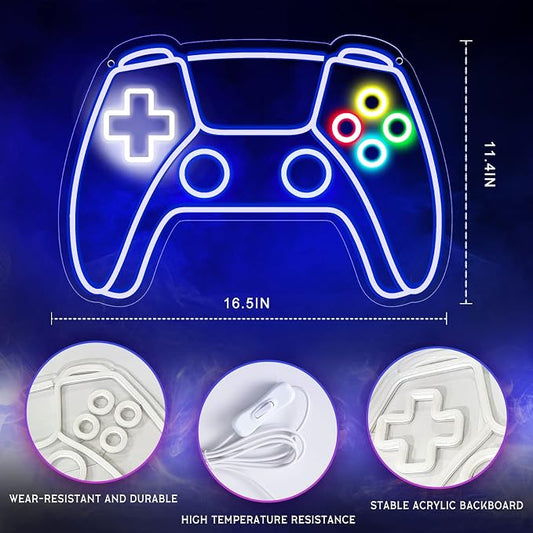 Gamer Neon Sign, Gamepad Shaped LED Neon Sign - Image 2