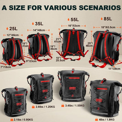 OSAH DRYPAK Waterproof Backpack Dry Bag 25L/35L/55L/85L – Heavy Duty Roll-Top - Image 2