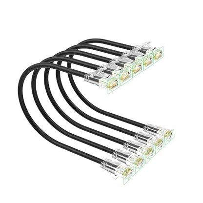 Cat 6 Patch Cables 5 feet, Slim Cat6a Ethernet Patch Cable 10Gbps 550Mhz by Unknown